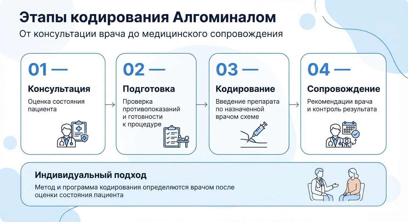 Кодирование препаратом «Алгоминал» в Ноябрьске инфографика